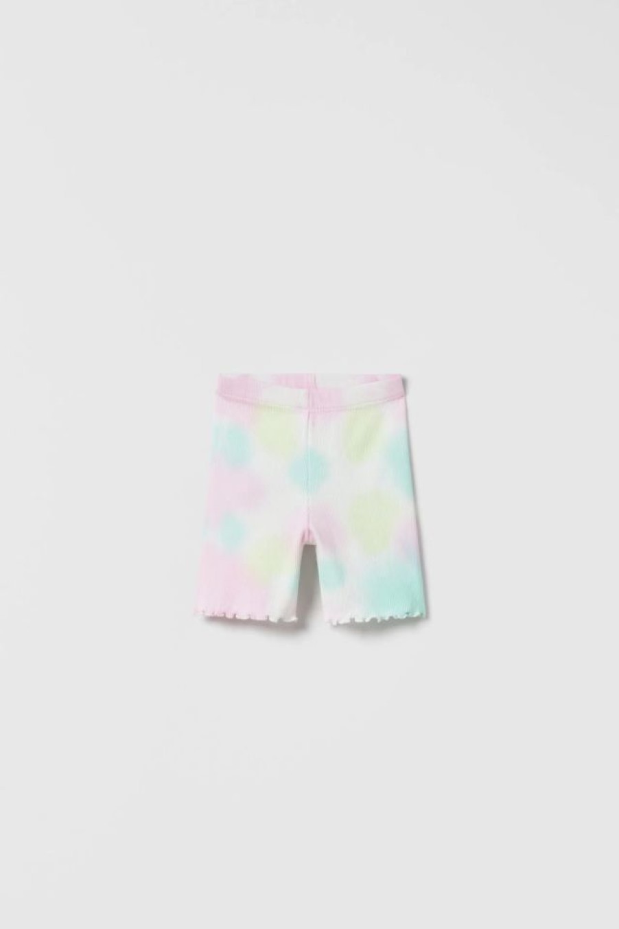 Hot * Zara Rib Tie Dye Bike Shorts Multicolored