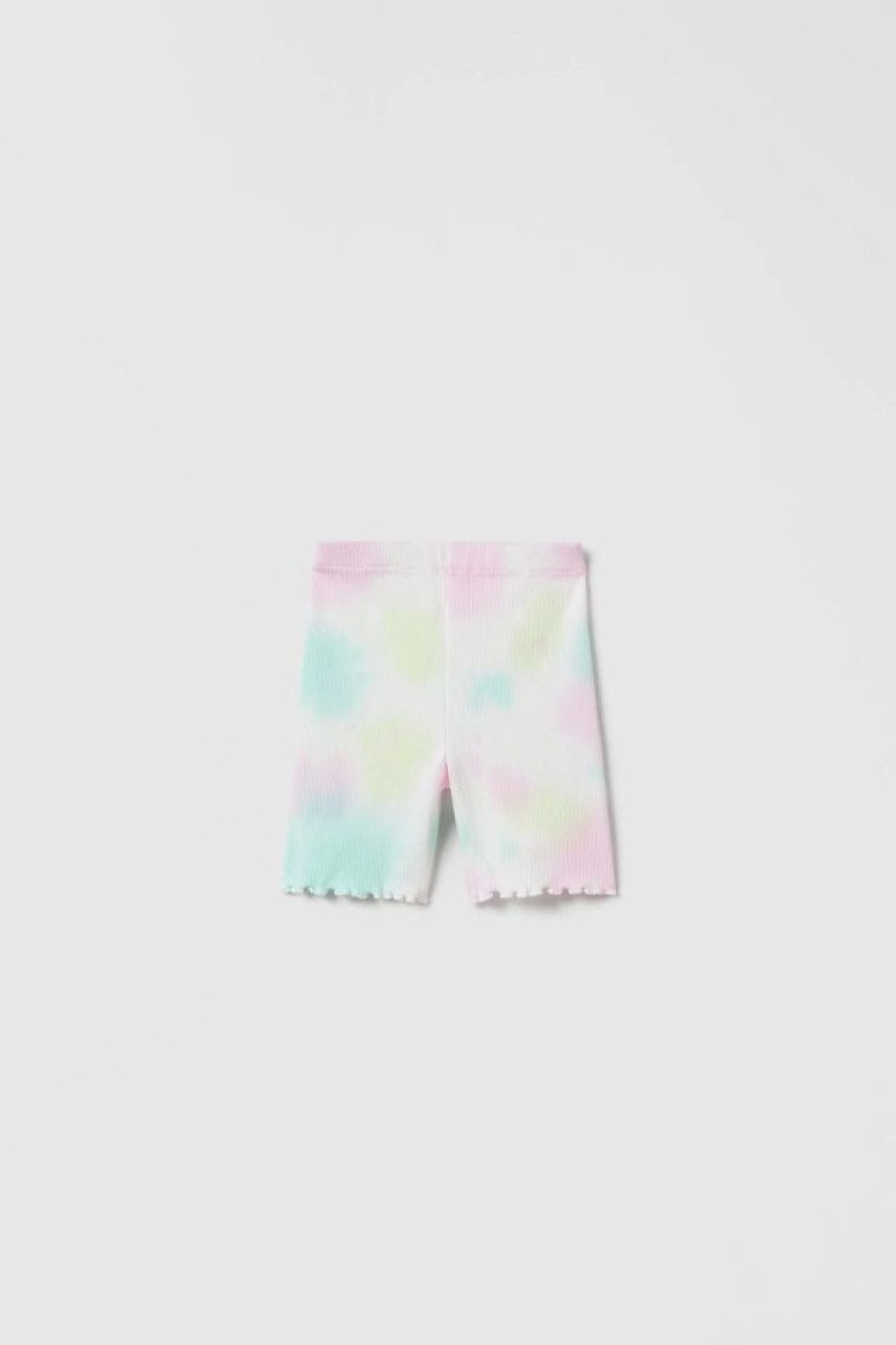 Hot * Zara Rib Tie Dye Bike Shorts Multicolored