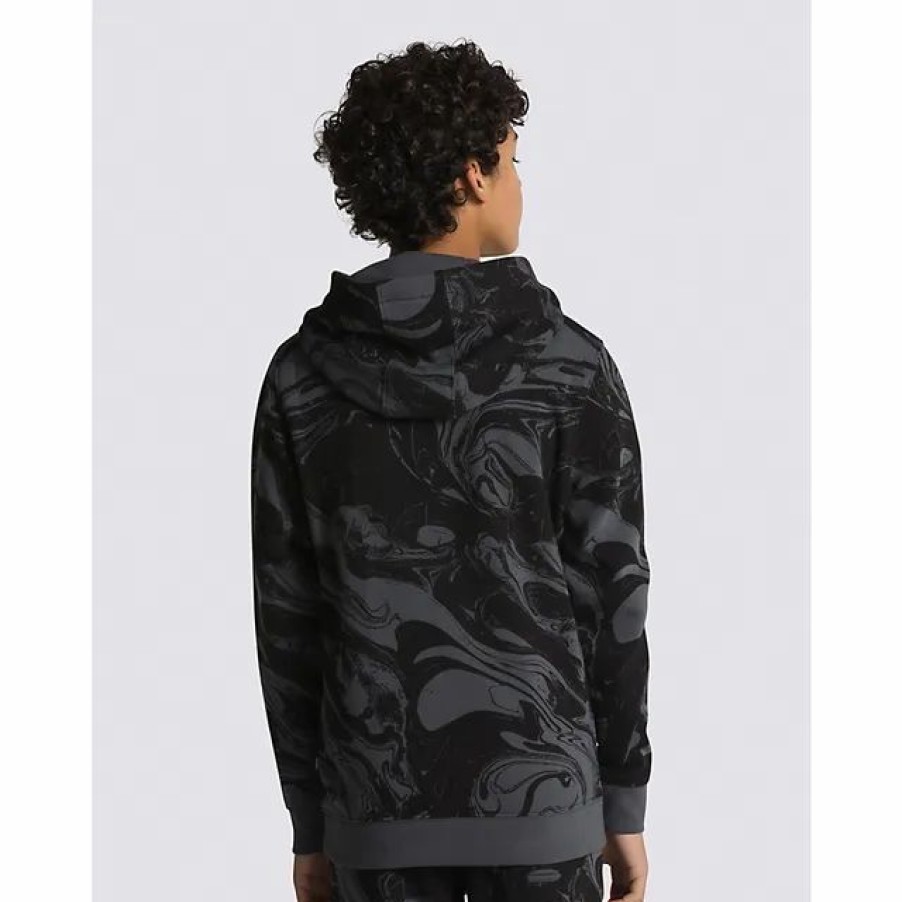 New * Vans Kids Marble Pullover Hoodie Black