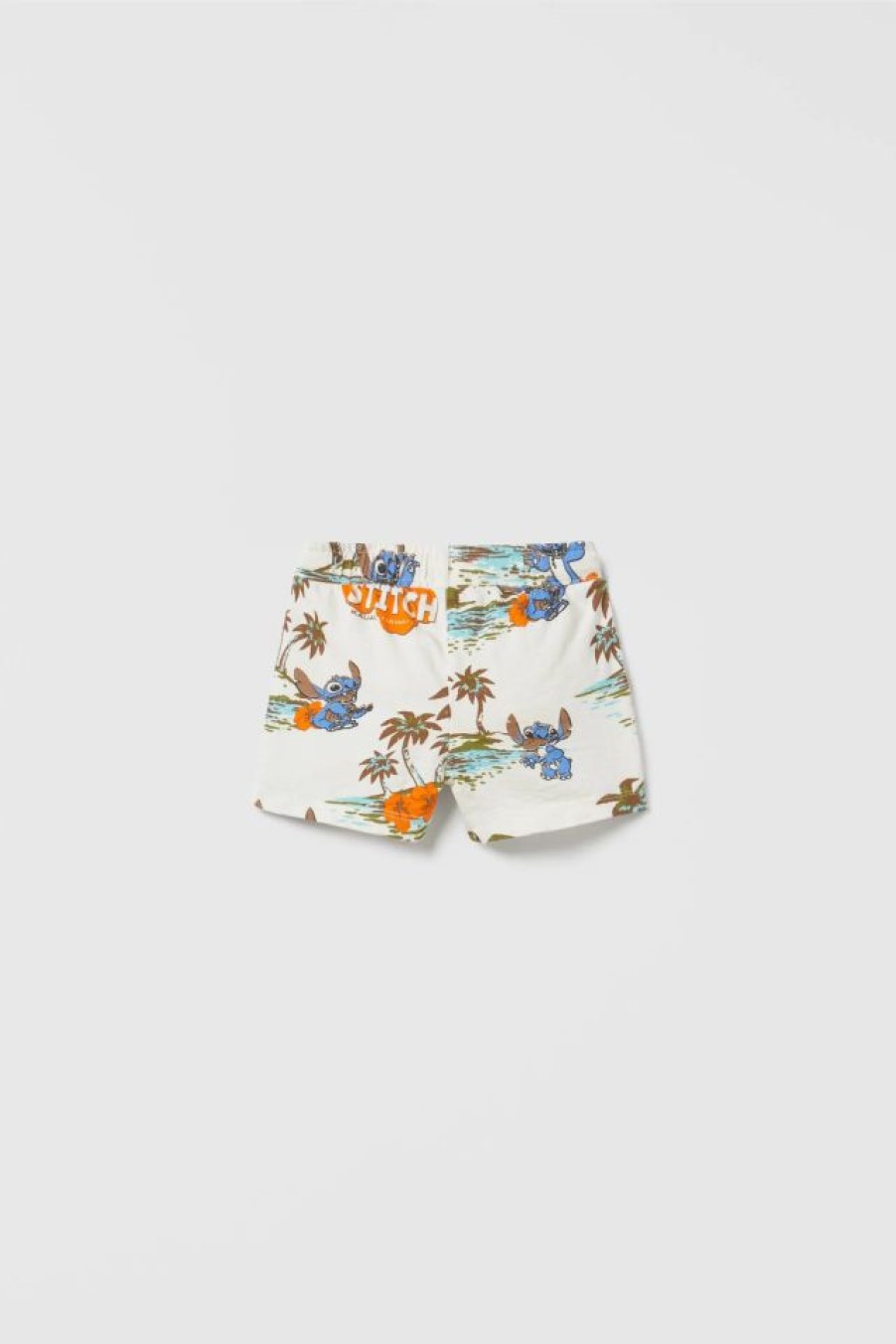 Clearance * Zara Lilo & Stitch Disney Shorts Ecru