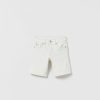 Wholesale * Zara Straight Denim Shorts Ecru