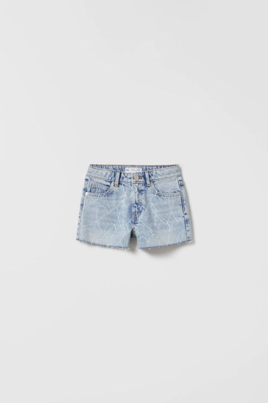 Best * Zara Heart Denim Shorts Blue