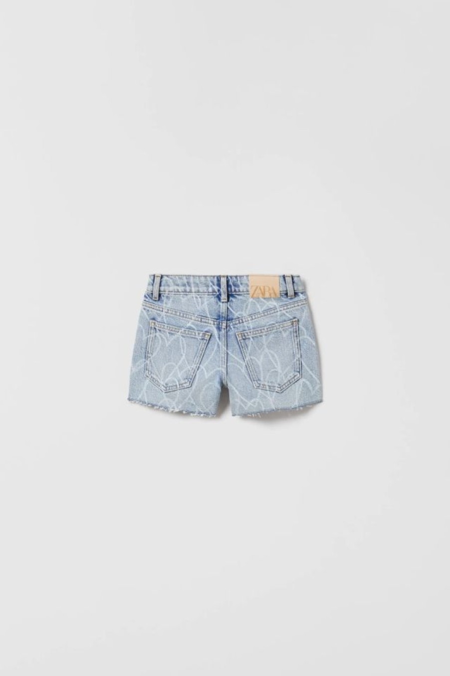 Best * Zara Heart Denim Shorts Blue