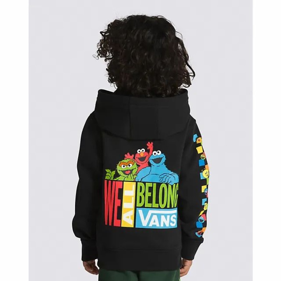 Hot * Vans X Sesame Street Little Kids Pullover Hoodie Black