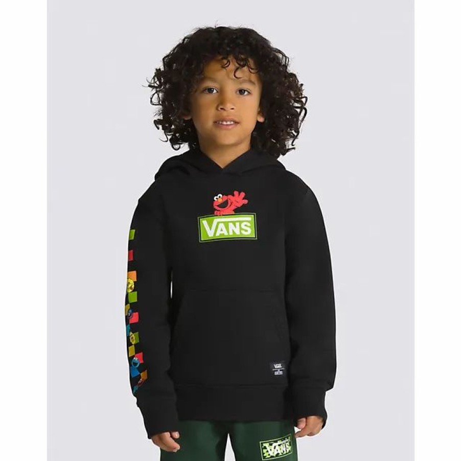 Hot * Vans X Sesame Street Little Kids Pullover Hoodie Black