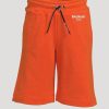 New * Balmain Kids Cotton Bermuda Shorts Orange