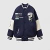 Wholesale * Zara Chenille Patch Bomber Navy Blue