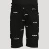 New * Balmain Kids Cotton Bike Shorts In Logo Print Black, White