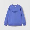 New * Zara Embroidered Text Sweatshirt