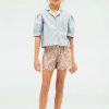 Best * Zara Embroidered Catch Stitch Floral Shorts Limited Edition Multicolored