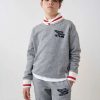 Wholesale * Roots Kids Cabin Shawl Collar Sweatshirt Grey Oat Pepper