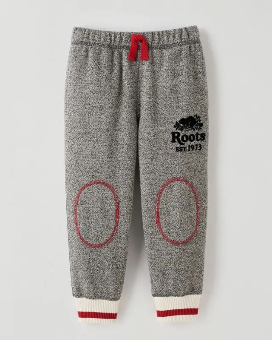 New * Roots Toddler Relaxed Cabin Sweatpant Grey Oat Pepper