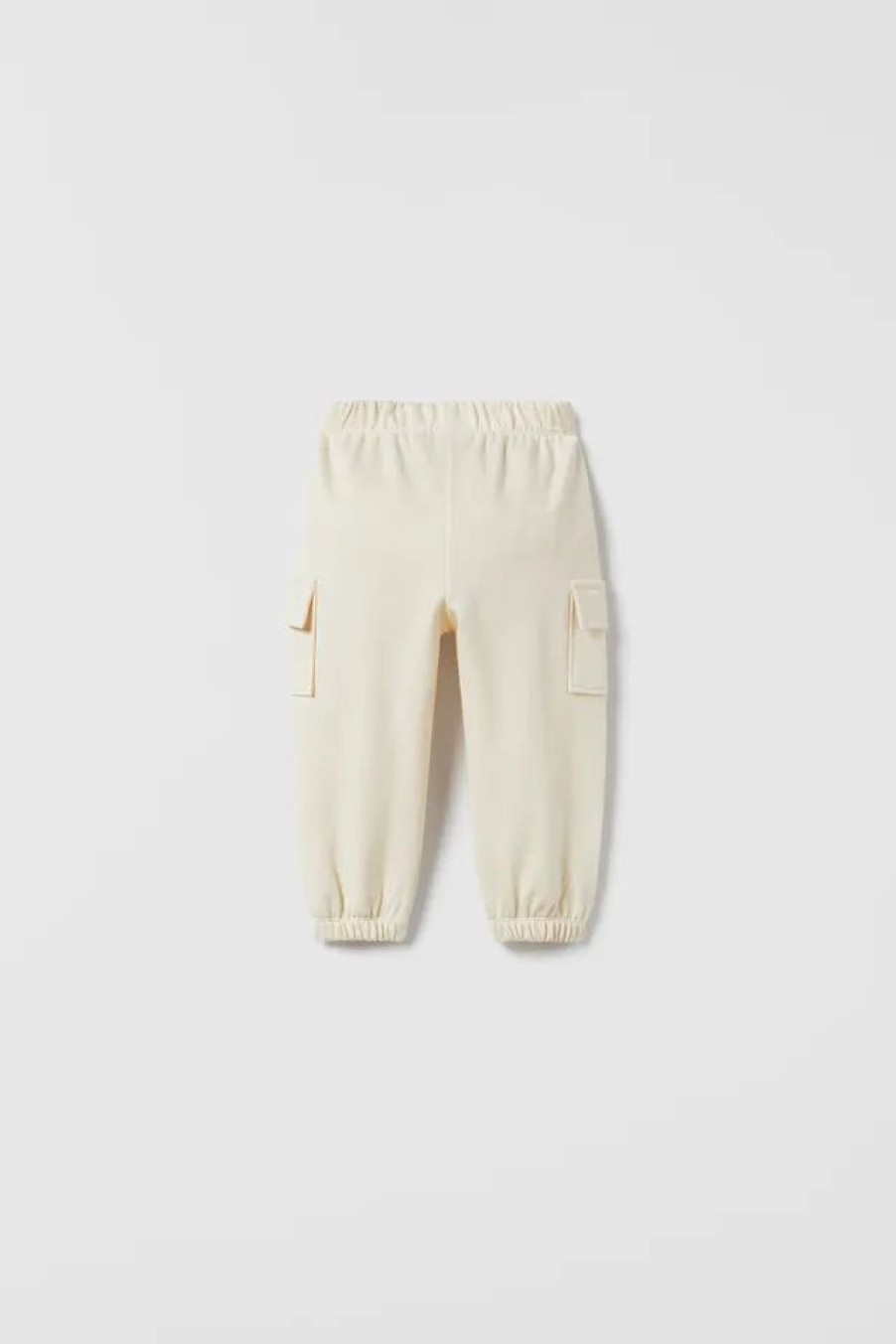 Best * Zara Cargo Pants With Elastic Waistband And Front Drawstring Applique. Pockets At Sides Flaps. Cuffs.