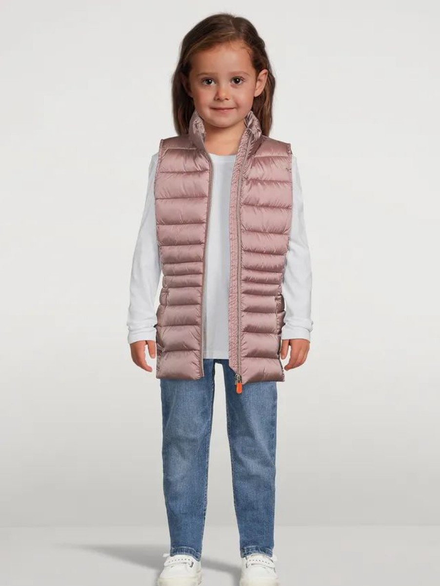 Online * Save The Duck Kids Uda Puffer Vest Misty Rose