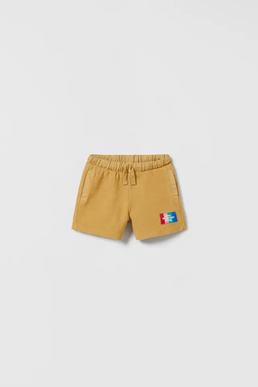 Hot * Zara Label Detail Waffle Shorts