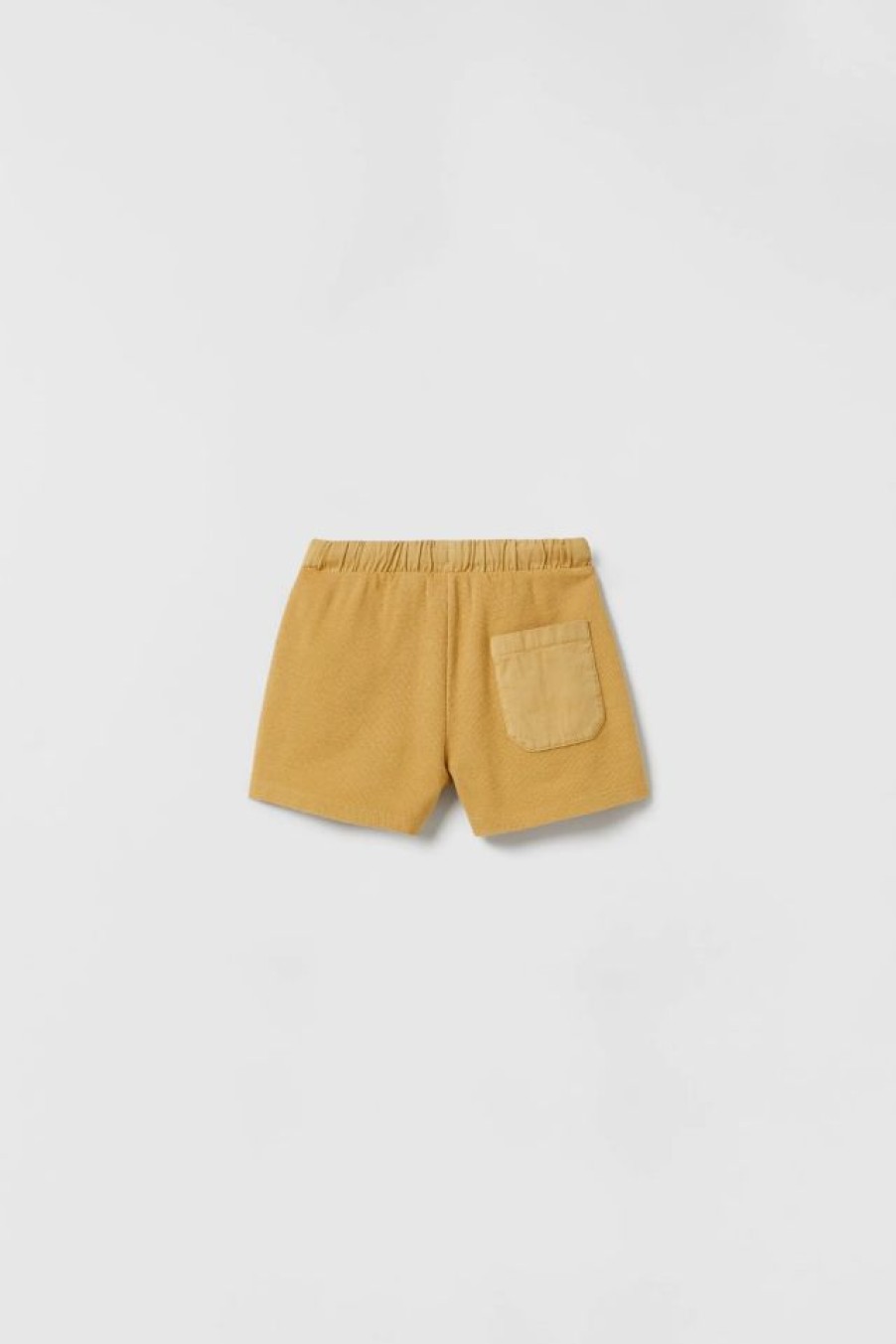 Hot * Zara Label Detail Waffle Shorts