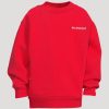 Hot * Balenciaga Kids Political Campaign Fleece Sweatshirt Bright Red, White